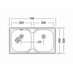 Кухонная мойка Kromevye EC 189 D