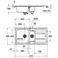 Кухонная мойка Grohe K400 31567SD0