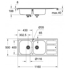 Кухонная мойка Grohe K400 31587SD0