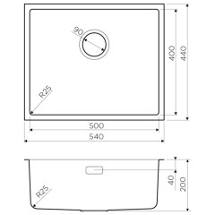 Кухонная мойка Omoikiri Tadzava 54-U-IN