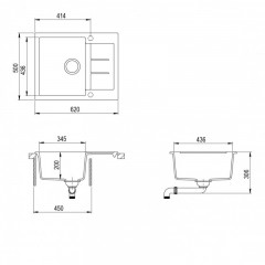Кухонная мойка AquaSanita SQT 102 202 AW alumetallic