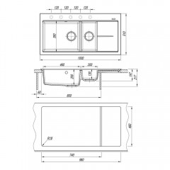 Кухонная мойка Florentina Россана черный