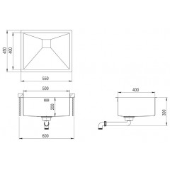 Кухонная мойка AquaSanita Dera DER 100 L