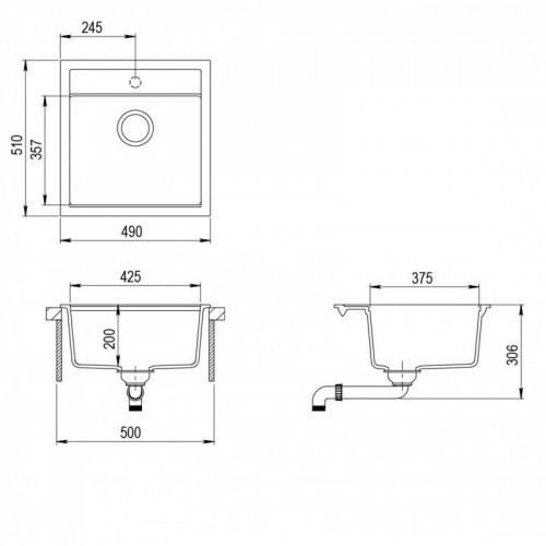 Кухонная мойка AquaSanita Tesa SQT 100 111 W silica