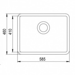 Кухонная мойка AquaSanita Arca SQA 102 710 W alba