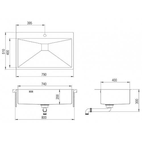 Кухонная мойка AquaSanita Steel AIR 100 M