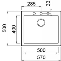 Кухонная мойка Elleci Quadra 105 G68 Bianco LGQ10568