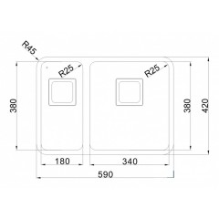 Кухонная мойка Oulin OL-0369 R