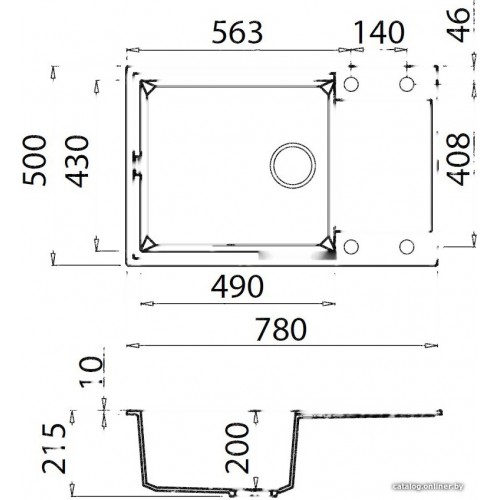 Кухонная мойка Elleci Easy 310 M70 Ghisa