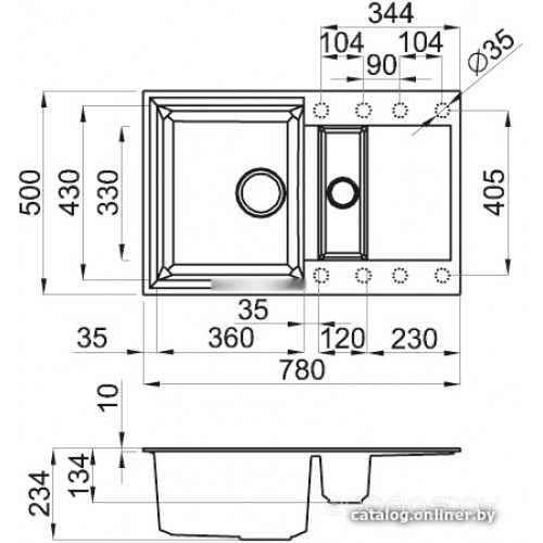 Кухонная мойка Elleci Easy 325 G48 Cemento