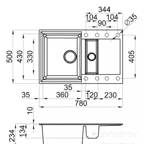 Кухонная мойка Elleci Easy 325 M79 Aluminium