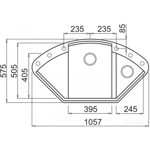 Кухонная мойка Elleci Easy CORNER G68 Bianco