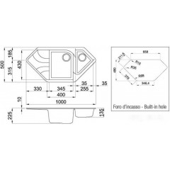 Кухонная мойка Elleci Ego Corner M73 Titanium