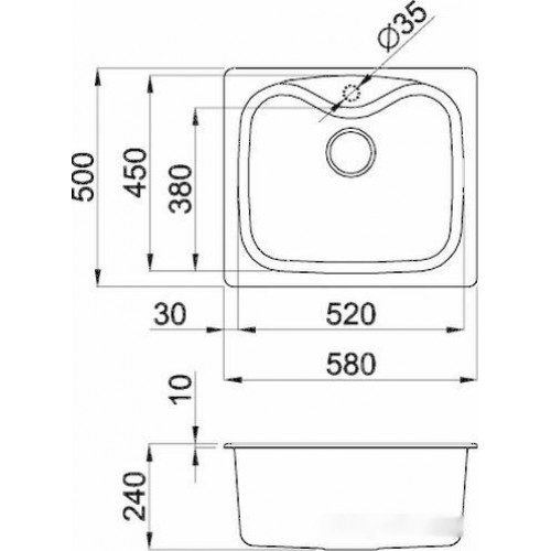 Кухонная мойка Elleci Fox 200 M70 Ghisa