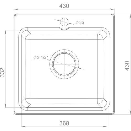 Кухонная мойка GranFest Smart GF-SM430 (Beige)