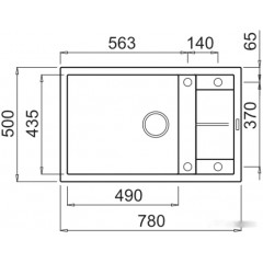 Кухонная мойка Elleci Unico 310 G68 Bianco