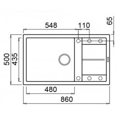 Кухонная мойка Elleci Unico 410 G68 Bianco Titano