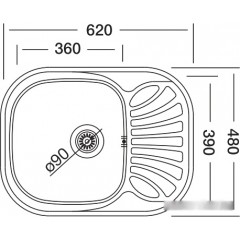 Кухонная мойка Kromevye Bianсa EC 305 D