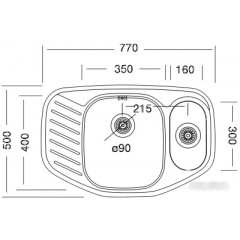 Кухонная мойка Kromevye EX 171 D