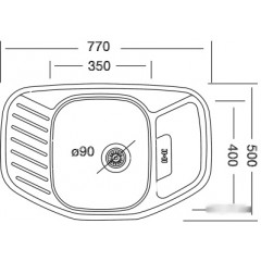 Кухонная мойка Kromevye EX 172 D