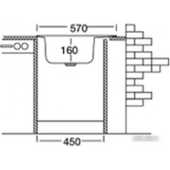 Кухонная мойка Kromevye EC 257 D