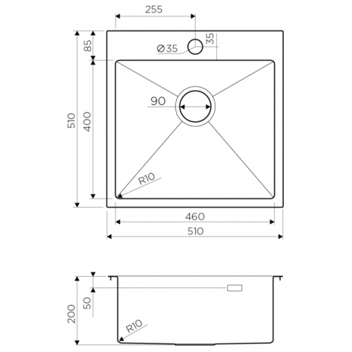 Кухонная мойка Omoikiri Akisame 51-IN