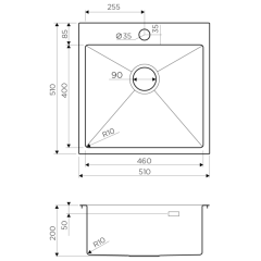 Кухонная мойка Omoikiri Akisame 51-LG (светлое золото)