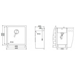 Кухонная мойка Omoikiri Taki 44-U/IF-IN