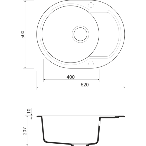 Кухонная мойка Omoikiri Manmaru 62-SA бежевый 4993414