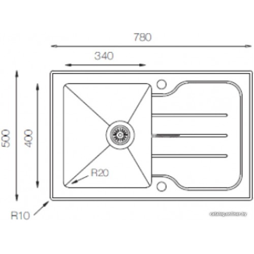 Кухонная мойка Zorg GS 7850 (белый)