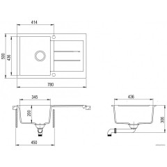 Кухонная мойка AquaSanita Tesa SQT101AW (silica 111)