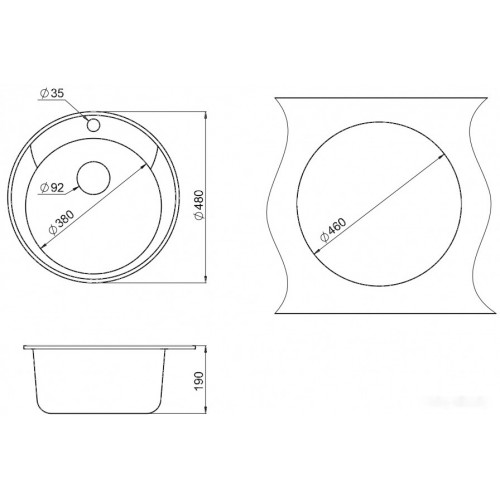 Кухонная мойка Granula 4802 (бежевый)