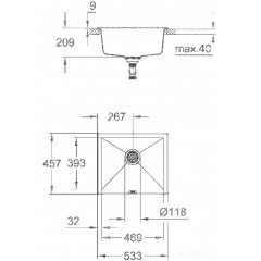 Кухонная мойка Grohe K700U 60-C 53.3/45.7 1.0 31654AP0 (черный гранит)