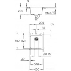 Кухонная мойка Grohe K700 50-C 40/50 1.0 31650AP0 (черный гранит)