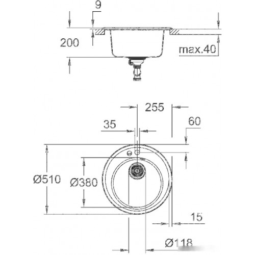 Кухонная мойка Grohe K200 50-C 51 1.0 31656AP0 (черный гранит)