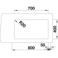 Кухонная мойка Blanco ETAGON 700-U антрацит 525167
