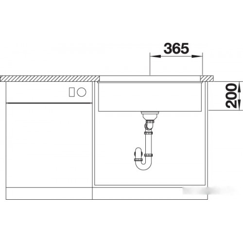 Кухонная мойка Blanco ETAGON 700-U антрацит 525167