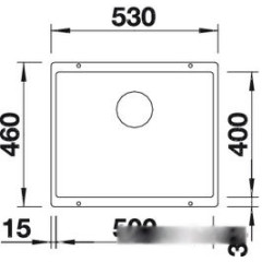 Кухонная мойка Blanco Rotan 500-U (антрацит) 523075