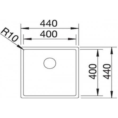 Кухонная мойка Blanco CLARON 400-U нерж.сталь