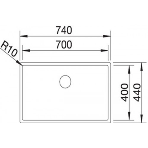 Кухонная мойка Blanco CLARON 700-U нерж.сталь