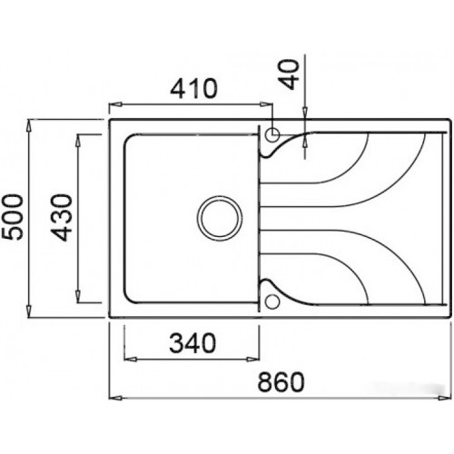 Кухонная мойка Elleci Ego 400 Nero Pietra G54