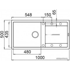 Кухонная мойка Elleci Unico 480 G62 Bianco Antico