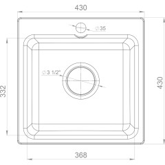 Кухонная мойка GranFest Smart GF-SM430 (White)