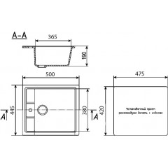 Кухонная мойка Ulgran U-406 342 (ГРАФИТОВЫЙ)