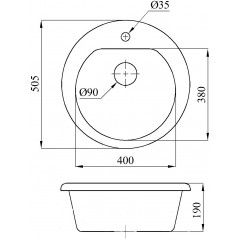 Кухонная мойка БелЭворс Nika (темно-бежевый)