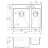 Кухонная мойка Omoikiri Akisame 60-2 IN-L