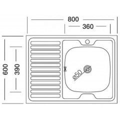 Кухонная мойка Kromevye N 220 чаша справа