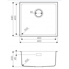 Кухонная мойка Omoikiri Tadzava 49-IN 4993074