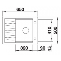 Кухонная мойка Blanco Elon 45 S (Антрацит)
