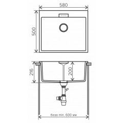 Кухонная мойка Tolero Loft TL-580 сафари №102